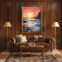 Vibrant Coastal Sunset Poster