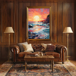 Vibrant Coastal Sunset Poster
