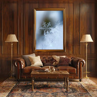 Intricate Snowflake Winter Scene Photorealistic Artistic Poster