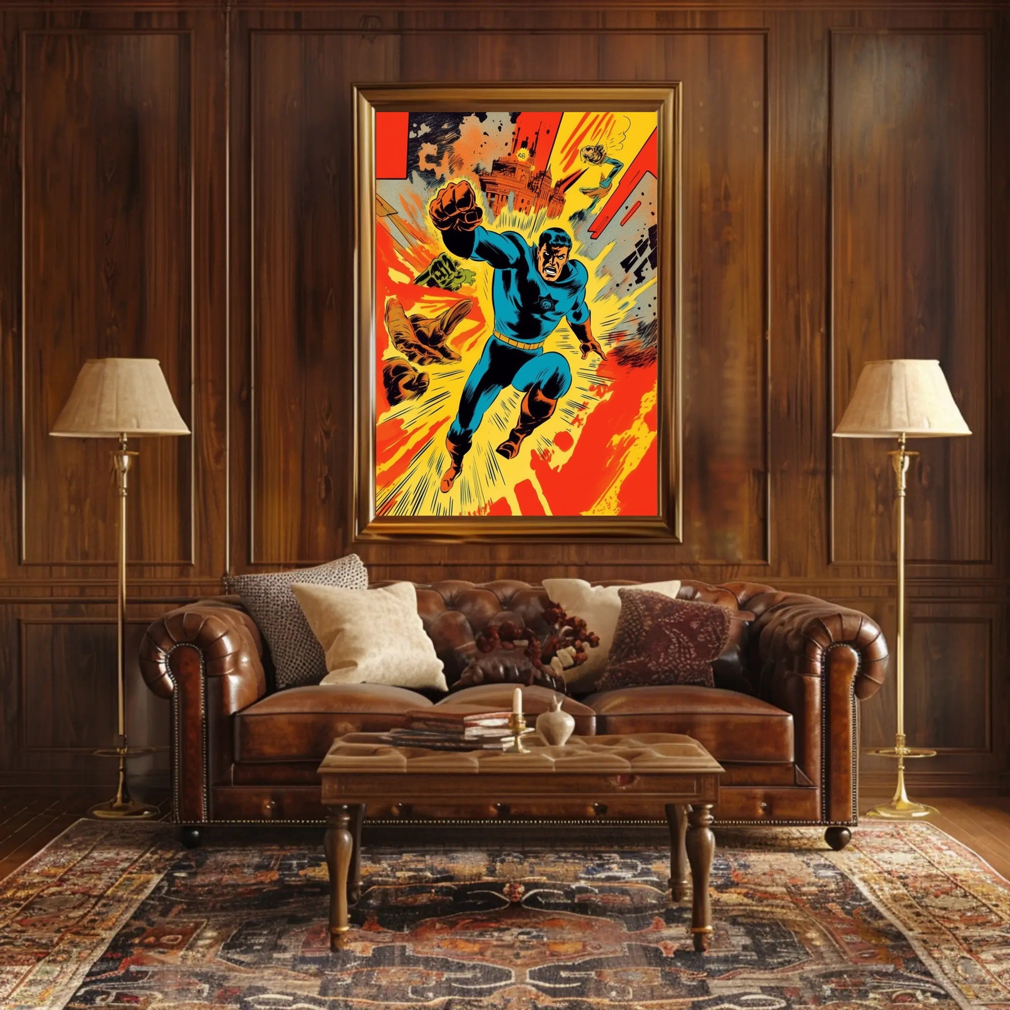 Dynamic Superhero Action Poster