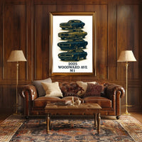 Classic Cars on Woodward Ave Poster