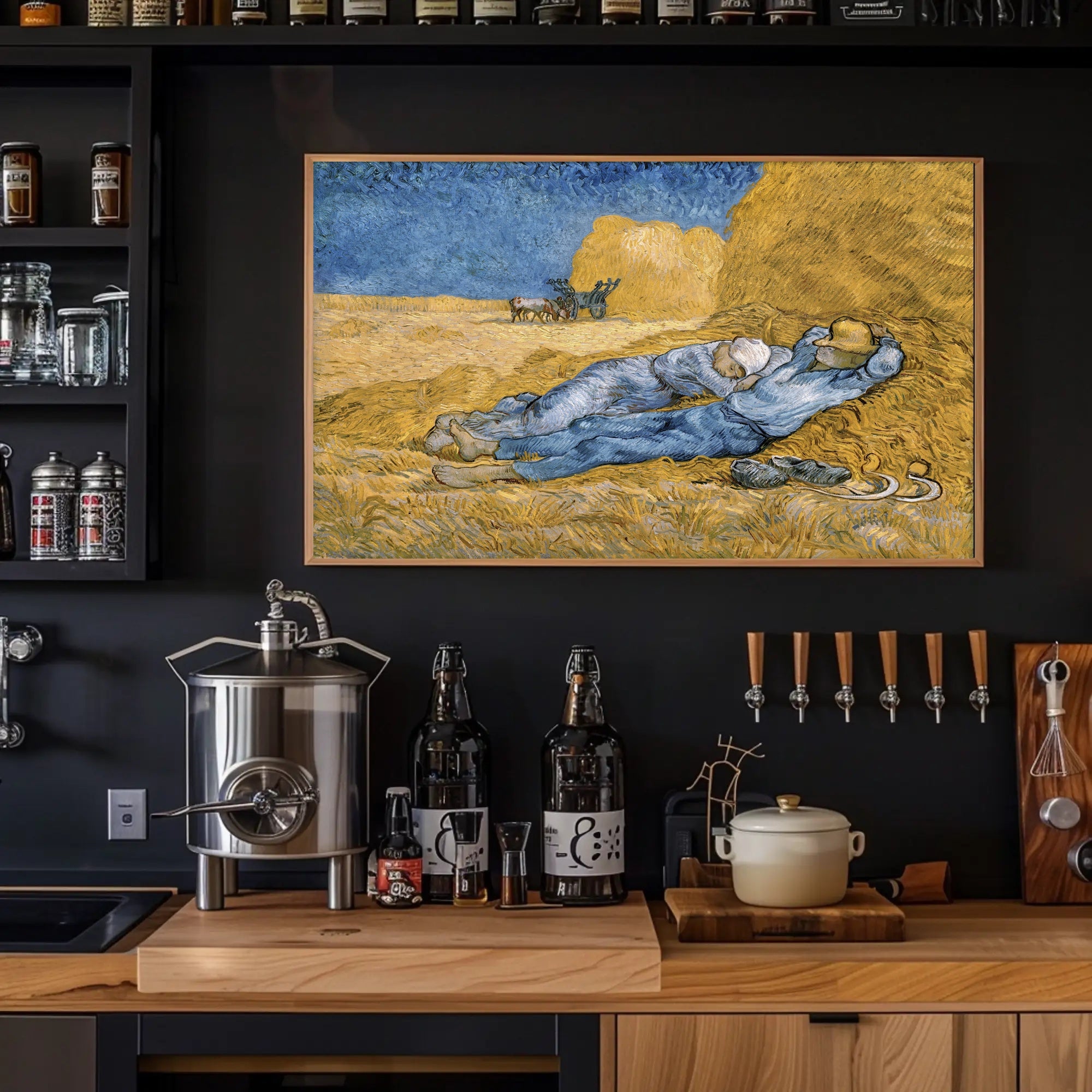 Midday Rest in a Wheat Field Poster
