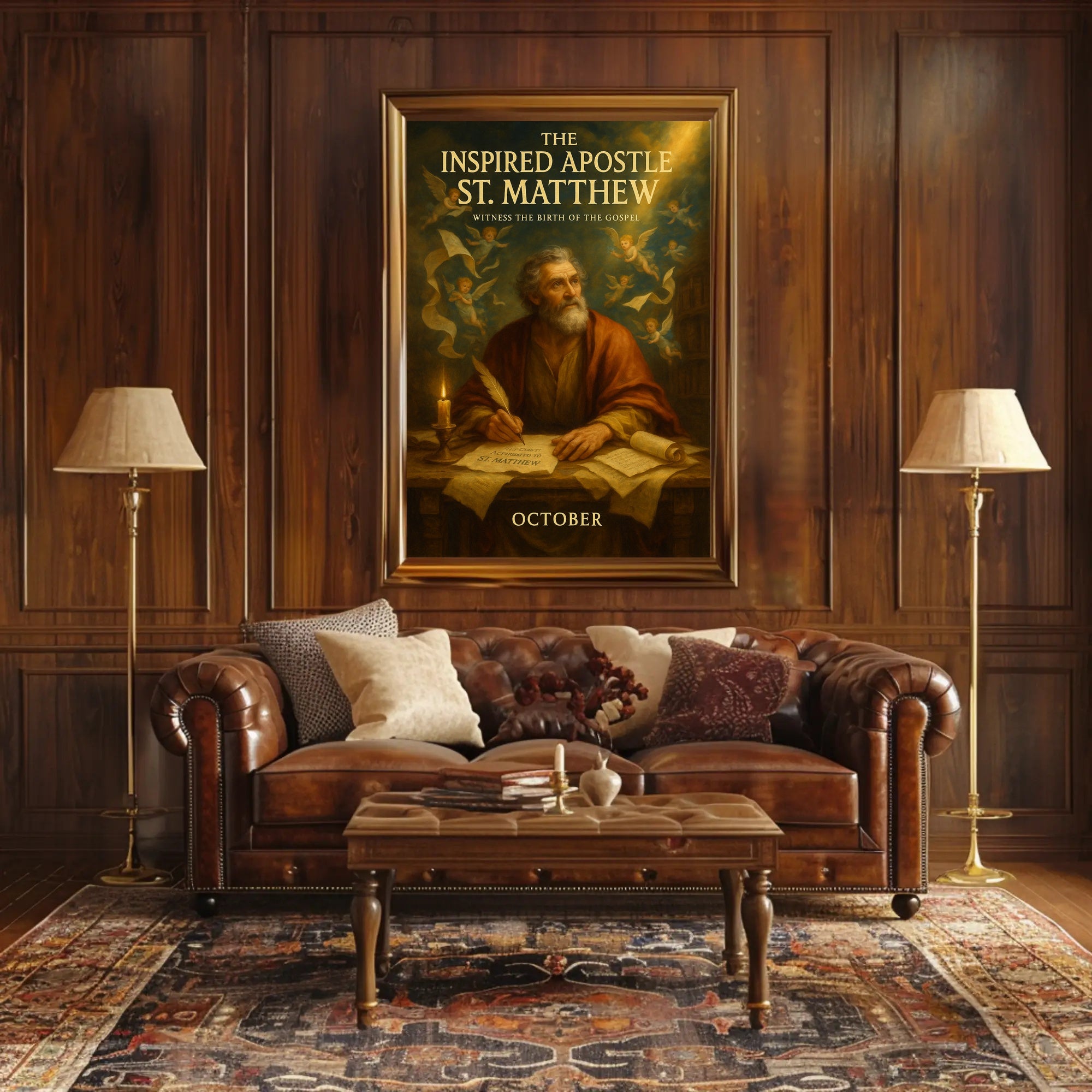 The Inspired Apostle St. Matthew Poster