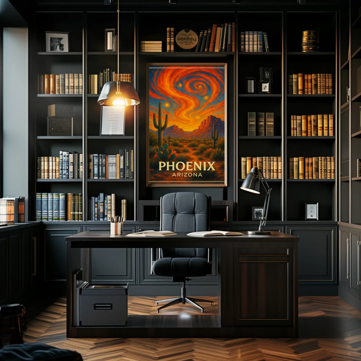Phoenix Arizona Starry Desert Sky Travel Poster