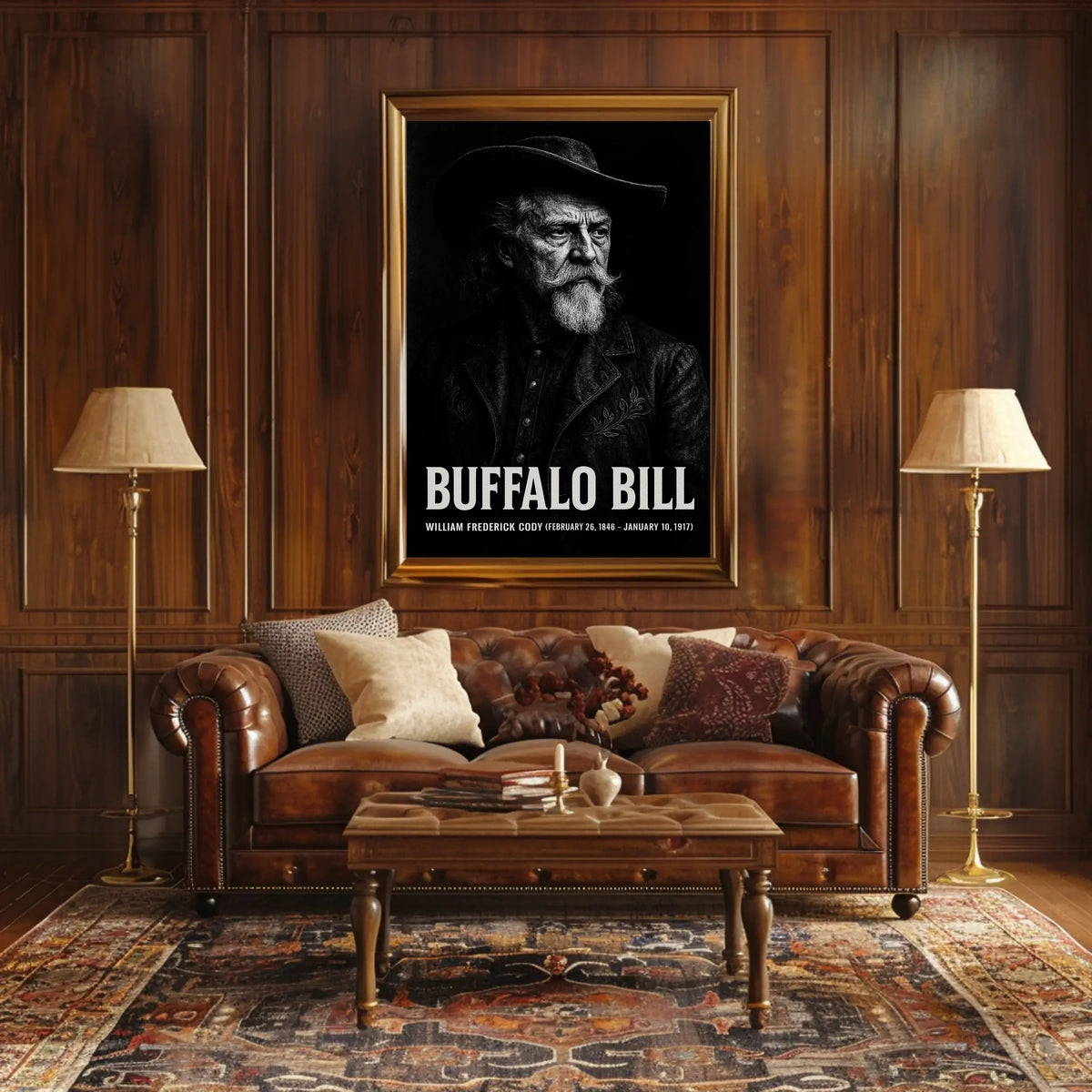 Buffalo Bill Iconic Wild West Historical Poster