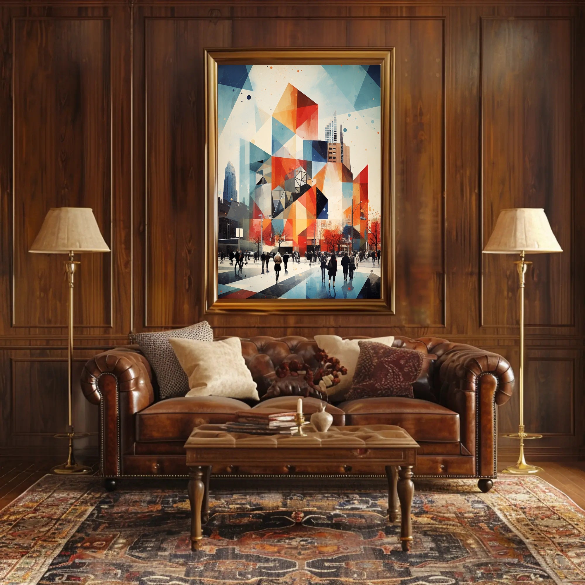 Urban Geometric Symphony Poster