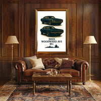 Classic Cars on Woodward Ave Poster