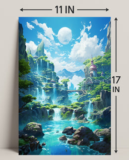 Enchanted Waterfall Paradise Poster