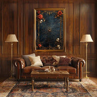 Dark and Mysterious Spiderweb Gothic Art Poster