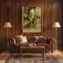 Herbert Hoover 31st President of the United States Double Exposure Poster