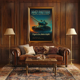 M47 Patton Tank Battlefield Giant Military Recruitment Poster PosterGoat