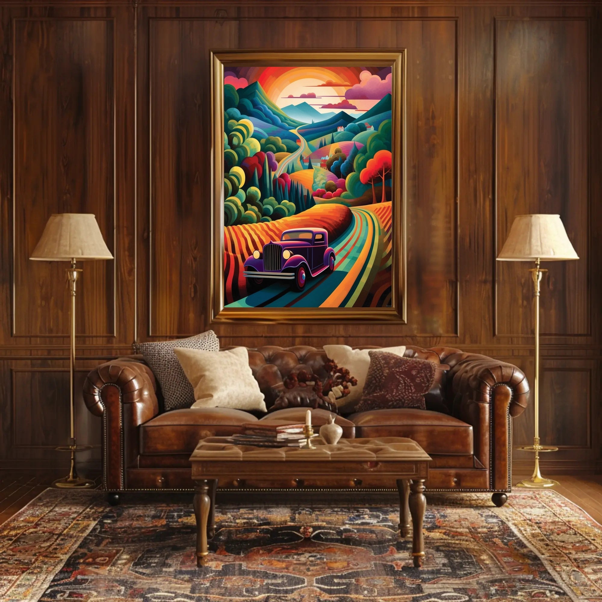 Journey Through a Vibrant Landscape Poster