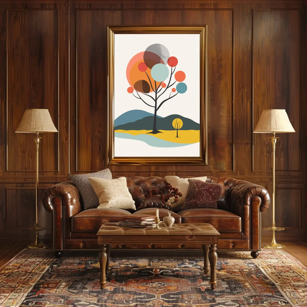 Abstract Harmony Art Deco Style Poster