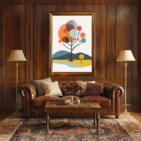 Abstract Harmony Art Deco Style Poster