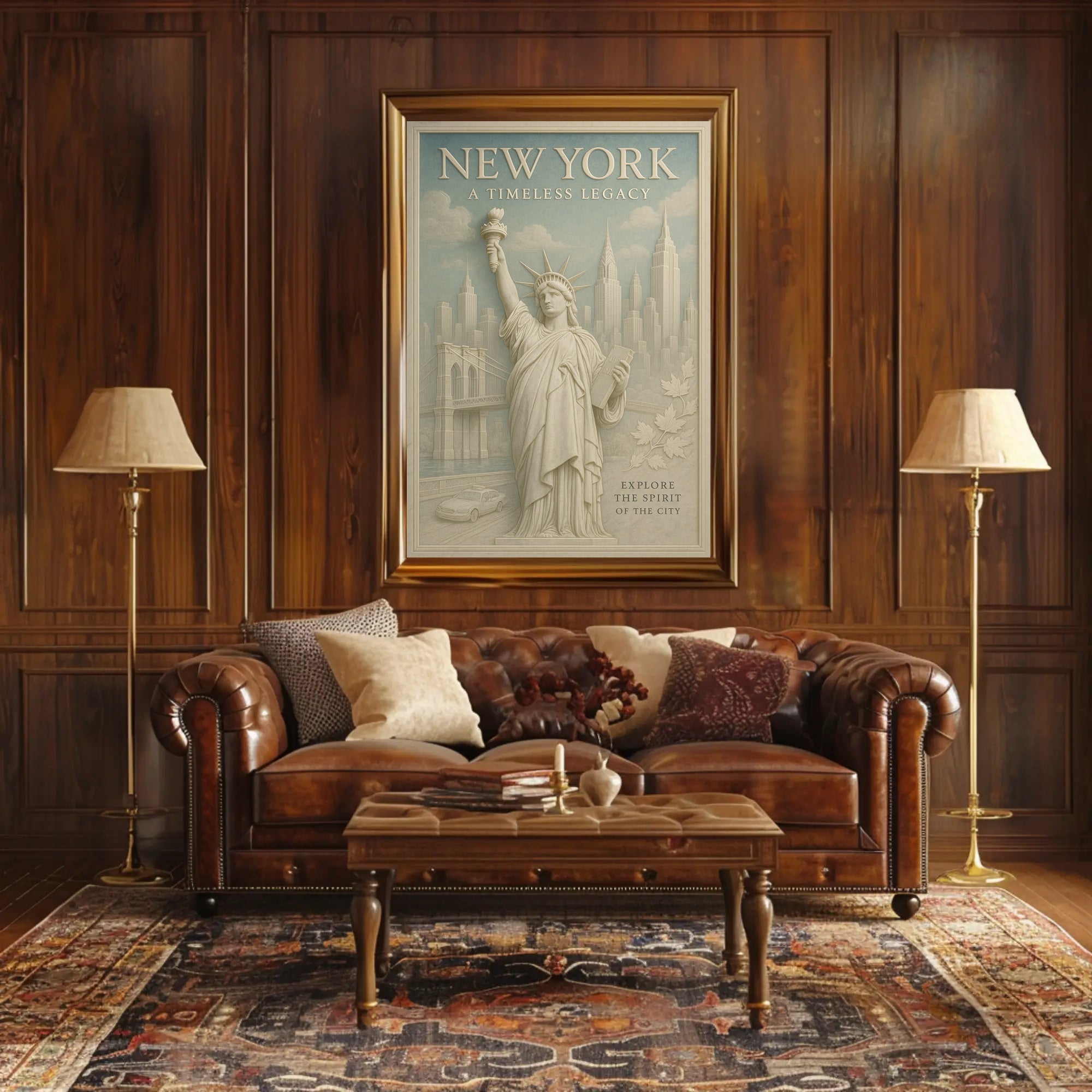 New York City Vintage Elegance Travel Poster