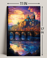 Enchanted Castle At Sunset Poster