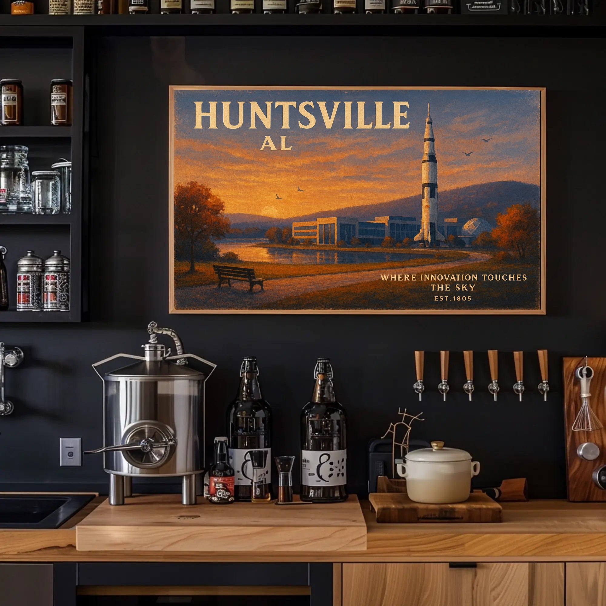 Huntsville Travel Poster Where Innovation Shines