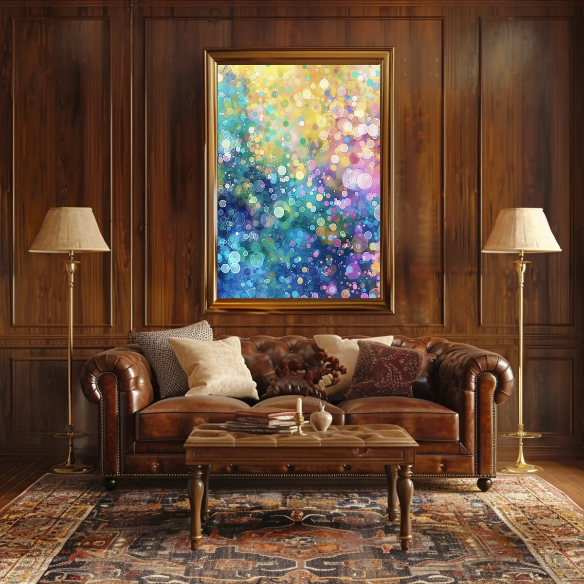 Colorful Bubble Abstraction Abstract Poster