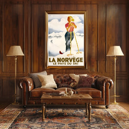 La Norvège Le Pays Du Ski Poster