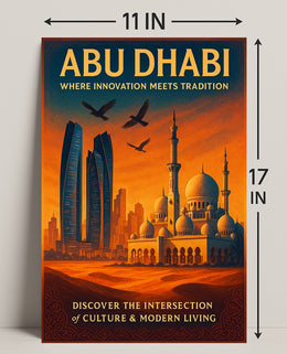 Abu Dhabi Skyline Harmony: Urban or Cityscape Poster