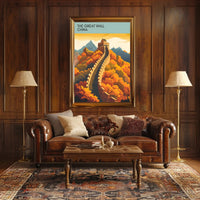 The Great Wall China Travel Poster