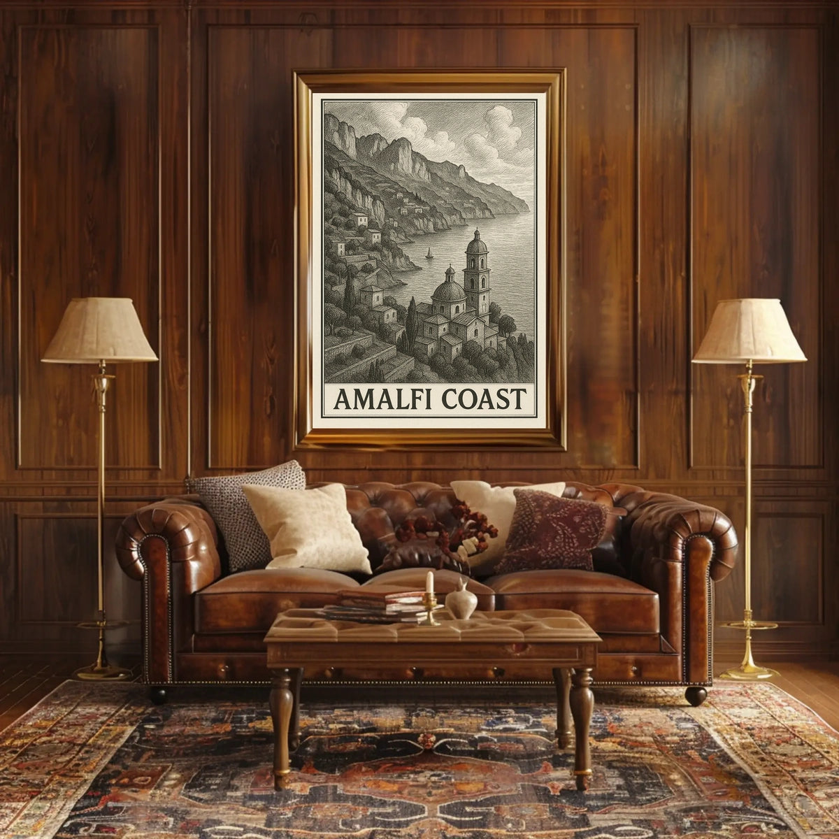 Amalfi Coast Poster Wall Art Print Travel Decor Home