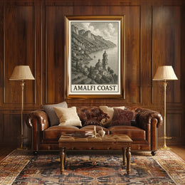 Amalfi Coast Poster Wall Art Print Travel Decor Home
