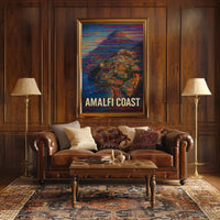 Amalfi Coast Poster Wall Art Travel Print Scenic Decor Italy