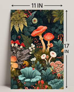 Enchanted Forest Flora William Morris Art Poster