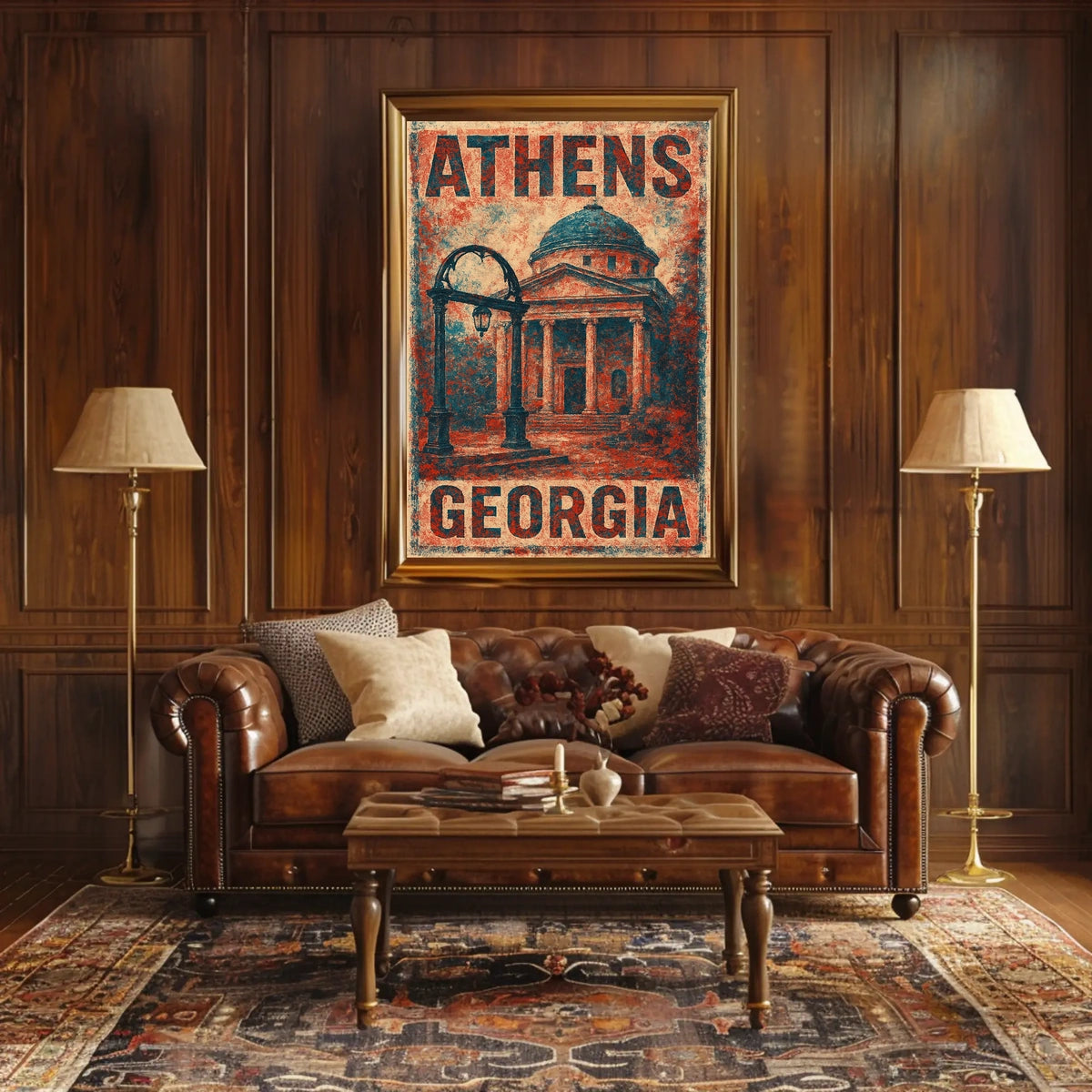 Athens, Georgia Architectural Tribute Poster