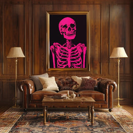 Skeleton Graphic Bold Contrast Poster