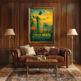 Brazilian Sunset Harmony: Travel Poster