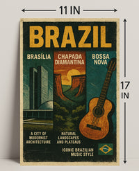 Brazil Modernist Architecture Wall Art with Natural Beauty PosterGoat