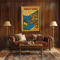 Amalfi Coast Travel Poster