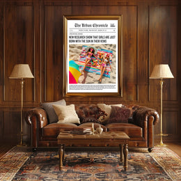 Playful Friendship Story on Vibrant Pop Culture Poster PosterGoat