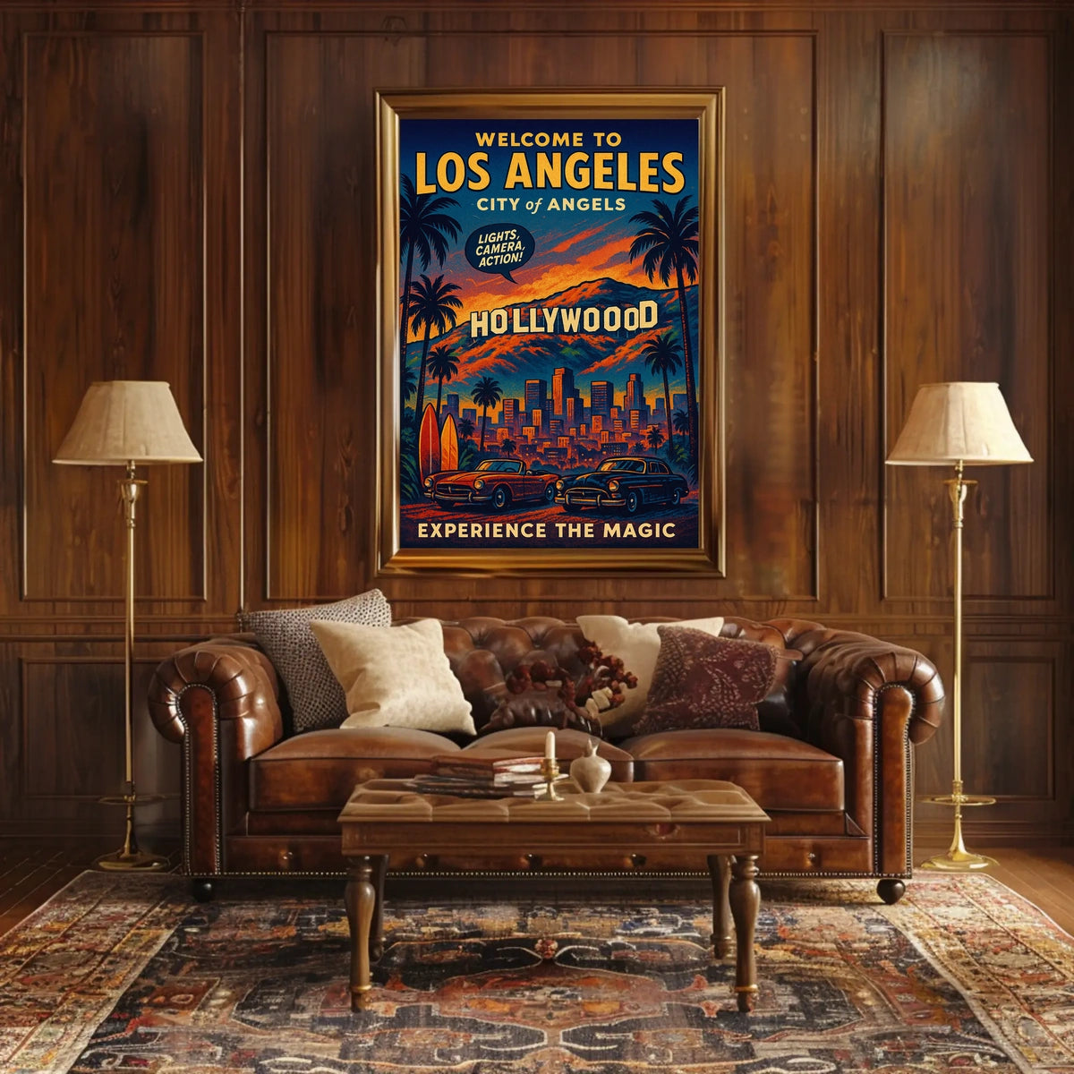 City of Angels Vintage Hollywood Art Poster