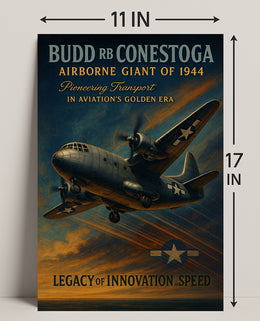 Budd RB Conestoga WWII Aviation Poster