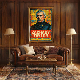 Zachary Taylor 12th President of the United States Street Art Mashup Poster