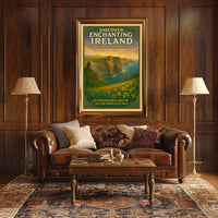 Ireland Vintage Travel Poster: Enchanting Landscapes Adventure