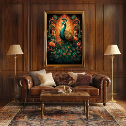 Majestic Peacock Art Poster