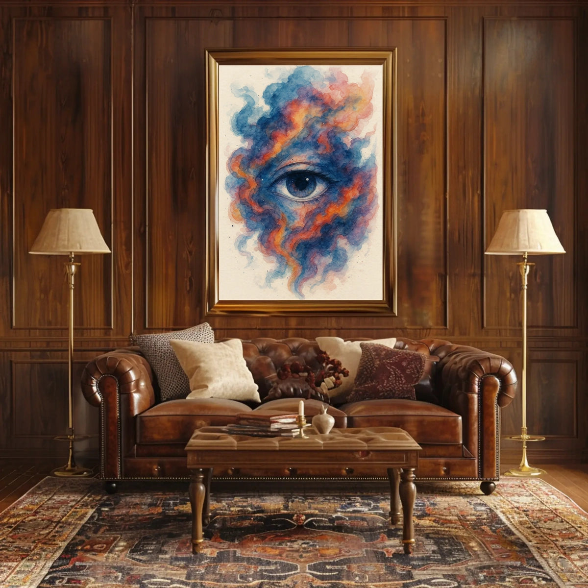 Ethereal Eye Watercolor Abstract Artistic Poster