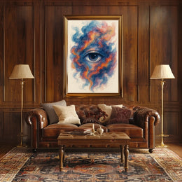 Ethereal Eye Watercolor Abstract Artistic Poster