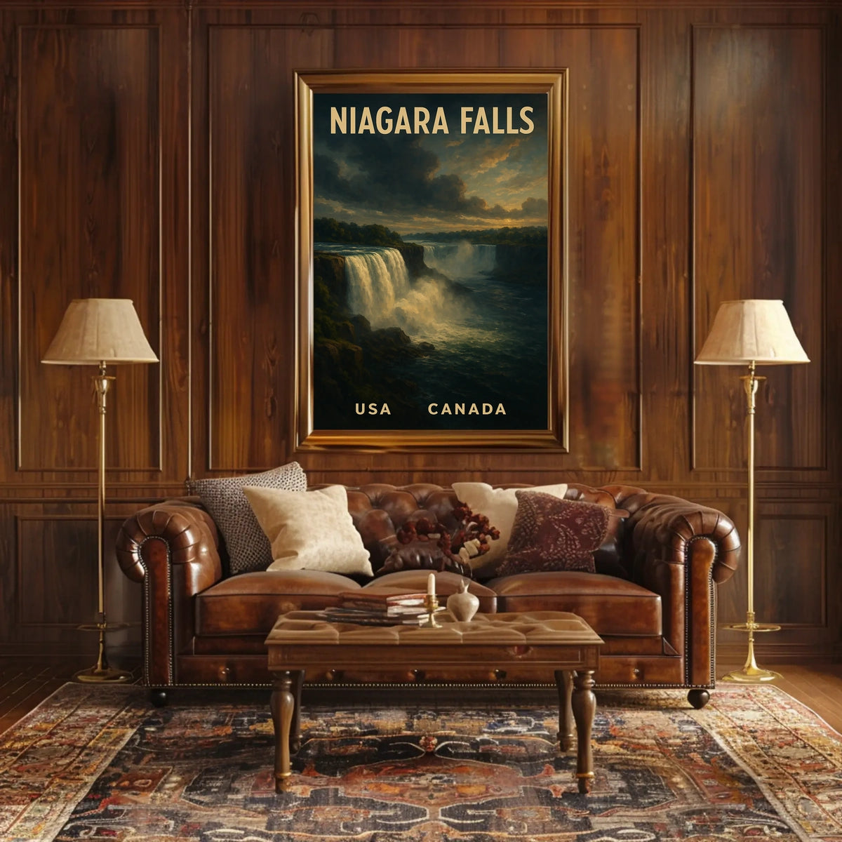 Niagara Falls Vintage Landscape Travel Collector Poster