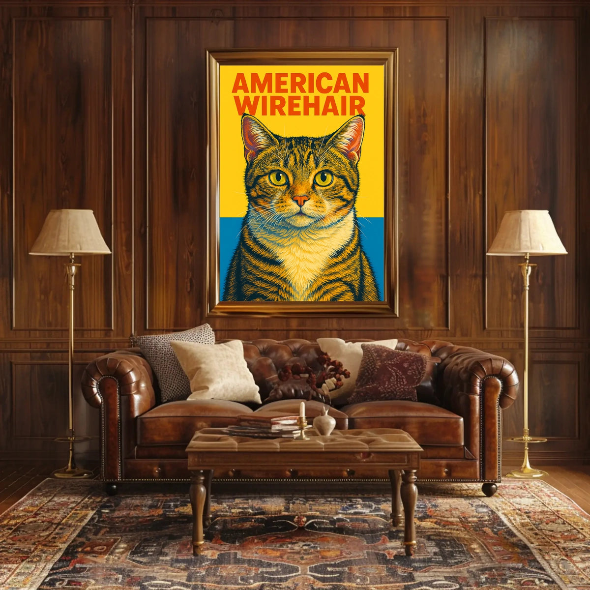 American Wirehair Cat Poster