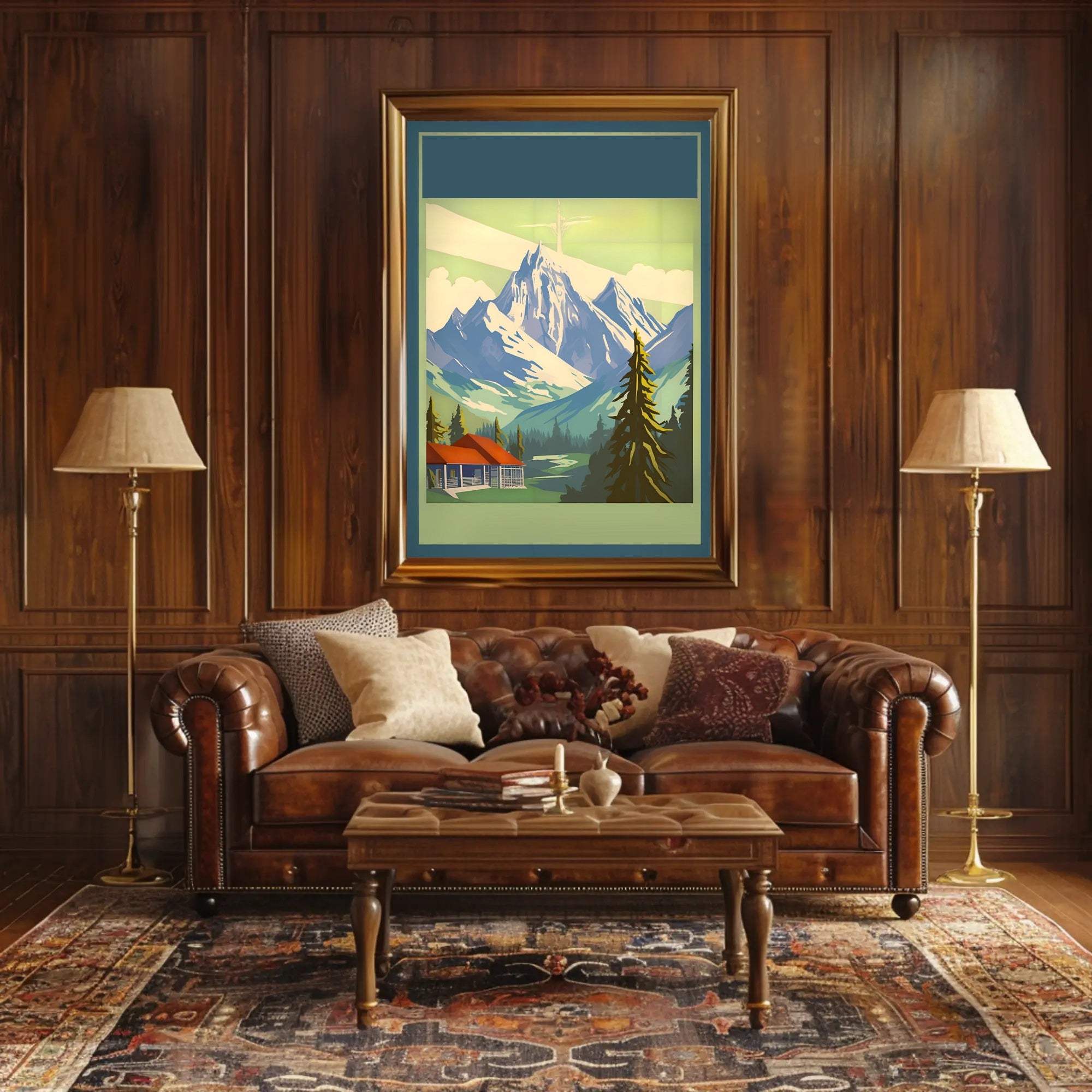 Majestic Mountain Retreat Poster