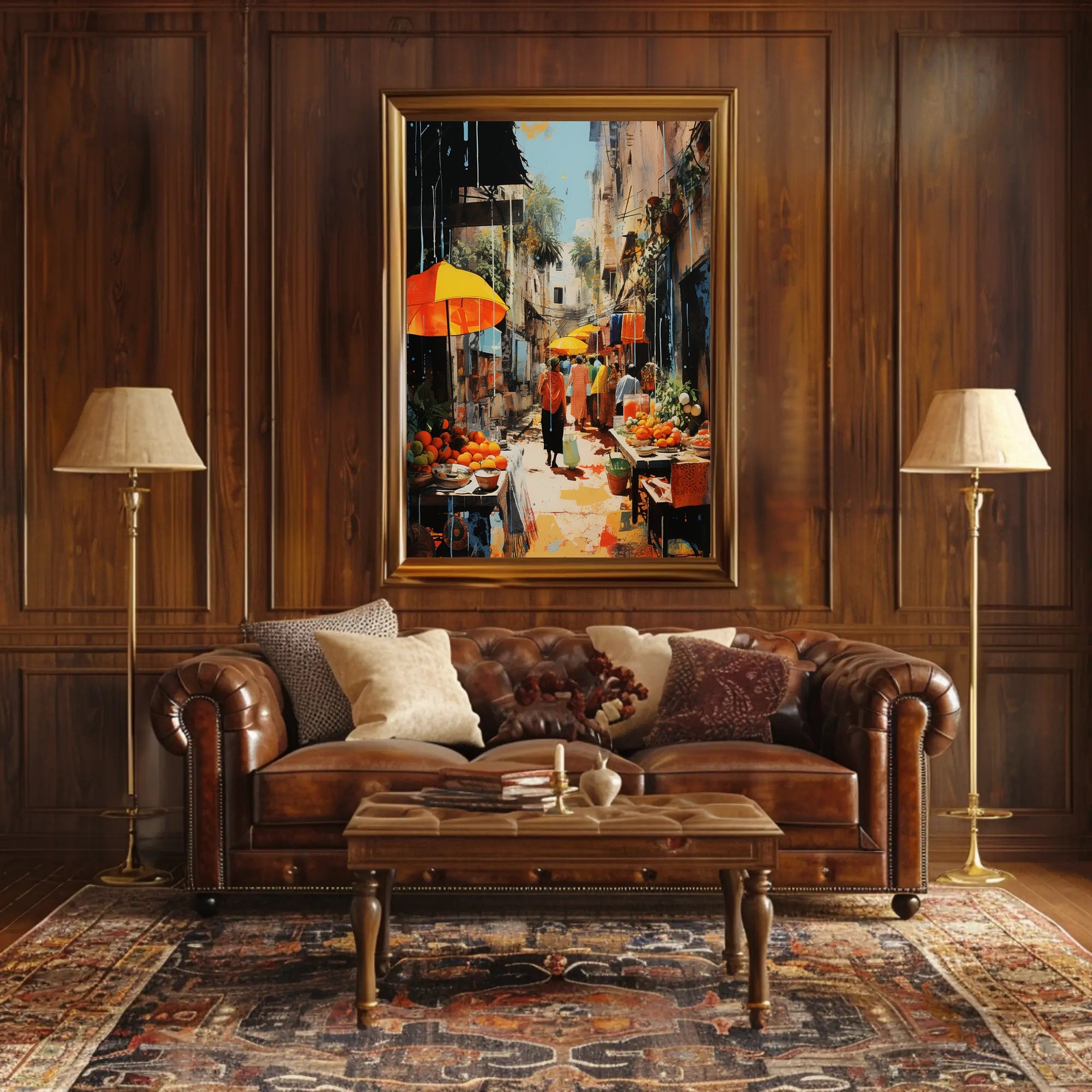 Vibrant Market Street Poster