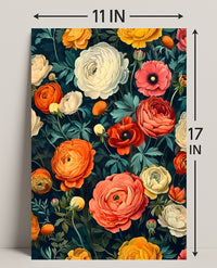 Floral Harmony in Modern Vintage Artistic Poster