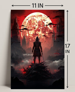 Warrior Under The Blood Moon Poster
