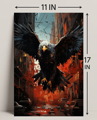 The Majestic Eagle In Urban Chaos Poster PosterGoat