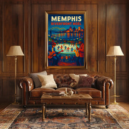 Memphis Riverfront Noël Poster